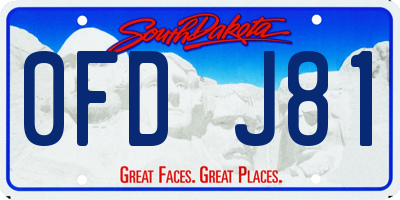 SD license plate 0FDJ81