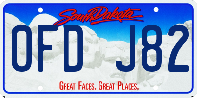 SD license plate 0FDJ82