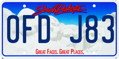 SD license plate 0FDJ83