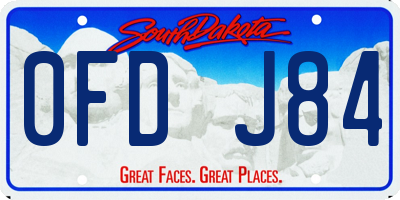 SD license plate 0FDJ84