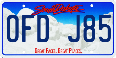SD license plate 0FDJ85