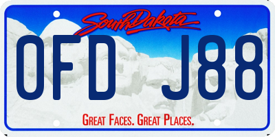 SD license plate 0FDJ88