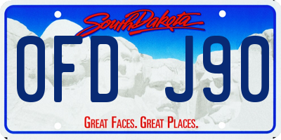 SD license plate 0FDJ90