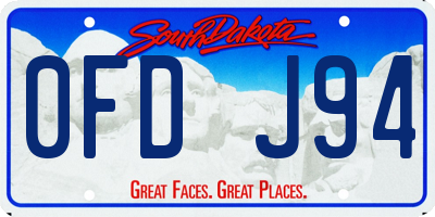 SD license plate 0FDJ94