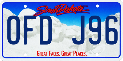 SD license plate 0FDJ96