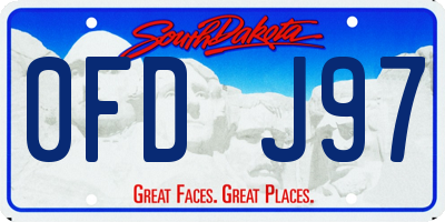SD license plate 0FDJ97