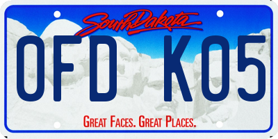 SD license plate 0FDK05