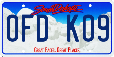 SD license plate 0FDK09