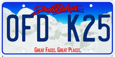 SD license plate 0FDK25