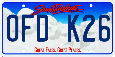 SD license plate 0FDK26