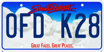 SD license plate 0FDK28