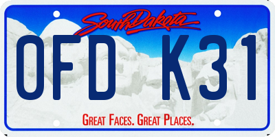 SD license plate 0FDK31