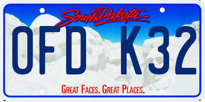 SD license plate 0FDK32