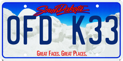 SD license plate 0FDK33