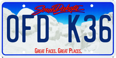 SD license plate 0FDK36