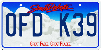 SD license plate 0FDK39