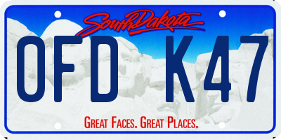 SD license plate 0FDK47