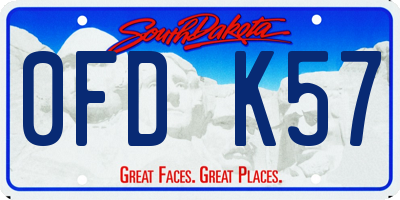 SD license plate 0FDK57