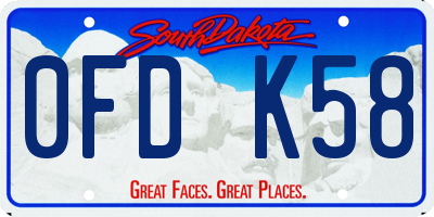 SD license plate 0FDK58