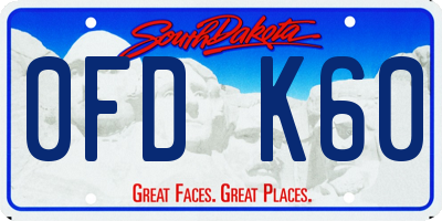 SD license plate 0FDK60