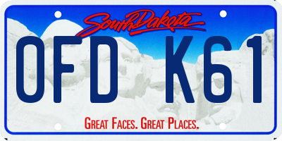 SD license plate 0FDK61