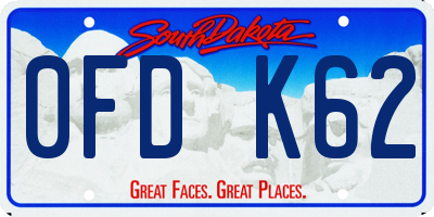 SD license plate 0FDK62