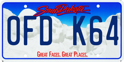 SD license plate 0FDK64