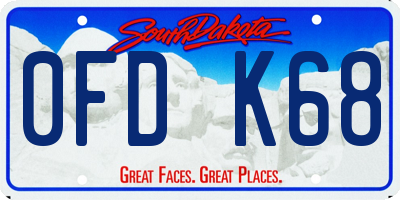 SD license plate 0FDK68
