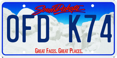 SD license plate 0FDK74