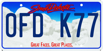 SD license plate 0FDK77