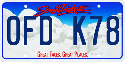 SD license plate 0FDK78