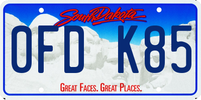 SD license plate 0FDK85
