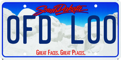 SD license plate 0FDL00