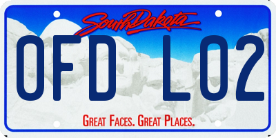 SD license plate 0FDL02