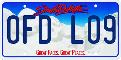 SD license plate 0FDL09