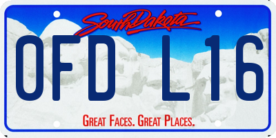 SD license plate 0FDL16