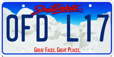 SD license plate 0FDL17