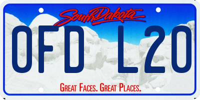 SD license plate 0FDL20