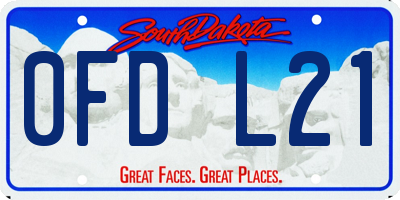 SD license plate 0FDL21