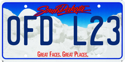SD license plate 0FDL23