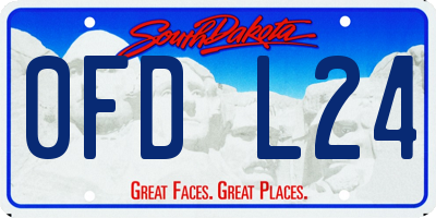 SD license plate 0FDL24