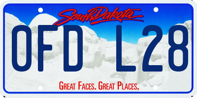 SD license plate 0FDL28