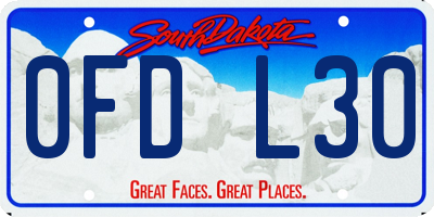 SD license plate 0FDL30