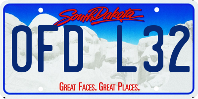 SD license plate 0FDL32