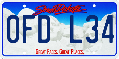 SD license plate 0FDL34