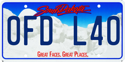 SD license plate 0FDL40