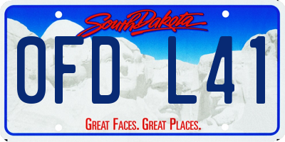 SD license plate 0FDL41