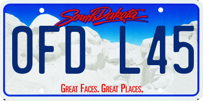 SD license plate 0FDL45