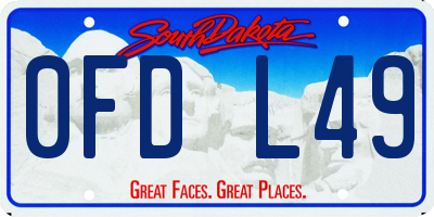 SD license plate 0FDL49