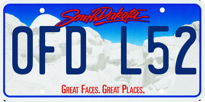 SD license plate 0FDL52